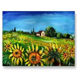  SUNFLOWERS IN TUSCANY Postcard