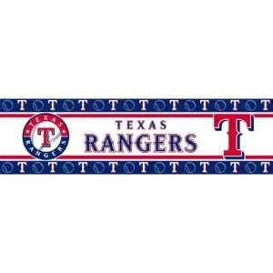  Texas Rangers 4 Rolls   60ft Wall Paper Border: Sports 
