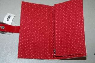 NEW Red Patent Wallet Artificial Leather Polka Dot Lining  