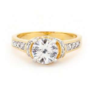   Engagement Ring w/ Elegant Shoulder Pave: Kate Bissett: Jewelry