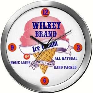  WILKEY 14 Inch Ice Cream Metal Clock Quartz Movement 