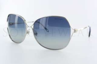NEW Tiffany & Co. 3022 6034 4L Silver / Blue Sunglasses  