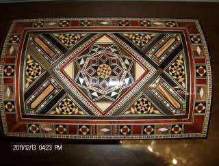 Syrian handcrafted inlaid wood mosaic treasure chest trinket Jewelry 