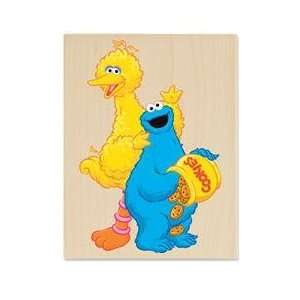  Cookie Time with Big Bird & Cookie Monster Wood Mounted 