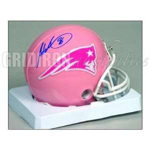  Adalius Thomas Signed Mini Helmet   Pink   Autographed NFL 
