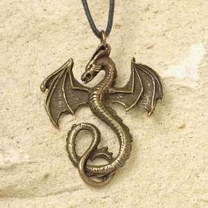  32 Dragons Thorne Serpent Dragon Bronze Finished Pendant 