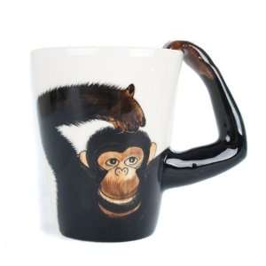  Spring Valley Hand Painted Monkey Chimpanzee Arm Mug Gift 
