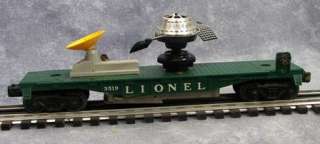   War Lionel O Scale SATELLITE LAUNCHING CAR #3519 Dk Green  