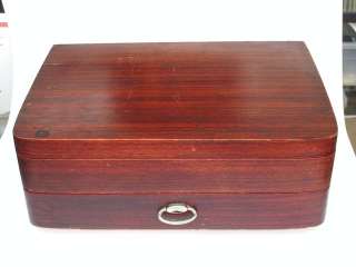 Vintage Silver Flatware Storage Chest Wood Case Silverware Jewelry Box 