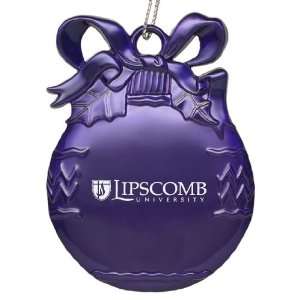Lipscomb University   Pewter Christmas Tree Ornament   Purple:  