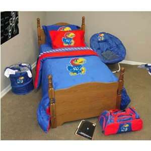  Kansas Jayhawks NCAA Comforter Set (Full/Queen): Sports 