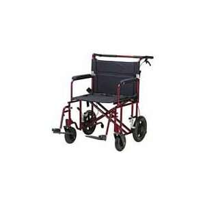 Drive Medical 22 Bariatric Aluminum Transport Chair w/Rear Wheels 