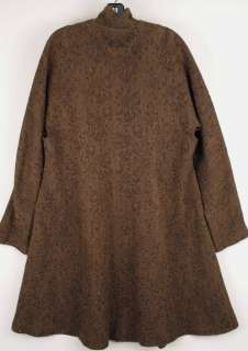 Eskandar Bronze Persian Jacket Wool Silk sz 1 Matelasse Jacquard 