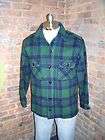 VTG 1960s Wool Plaid CPO Jacket Hunting Shirt by Maine Guide Nice 