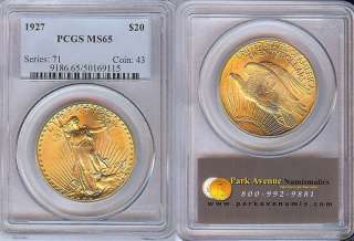 1927 St. Gaudens $20 Gold Double Eagle PCGS MS65 U.S SELLER   NO 