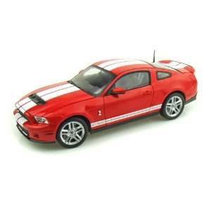    2010 Ford Shelby GT500 1/18 Red w/White Stripes Toys & Games