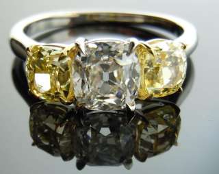 08ct Old Mine Brilliant E/SI1 GIA Three Stone Ring R4304 Diamonds by 