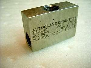 Used Autoclave Engineers ST 4440 316 Stainless Steel Low Pressure Tee 