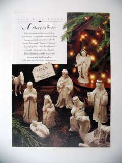 Lenox China Jewels Nativity Scene Collection 1995 print Ad 