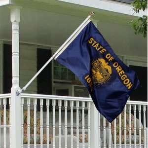   3x5 foot Tornado porch flag kit   white anti furl pole: Home & Kitchen