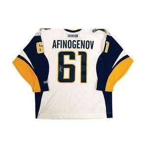   Buffalo Sabres Maxim Afinogenov Autographed Jersey: Sports & Outdoors
