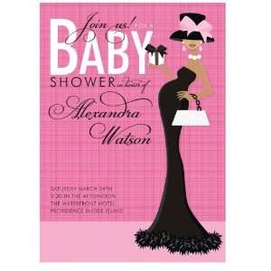  Pretty in Pink Baby Shower Invitation (Afr. Amer.): Baby