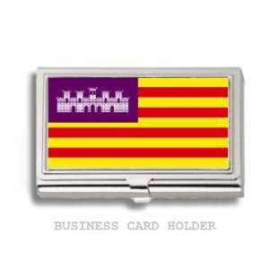 Balearic Islands Flag Business Card Holder Case