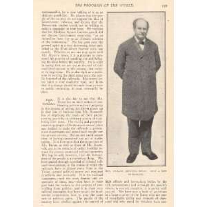   1907 Print Politician William Jennings Bryan Standing 