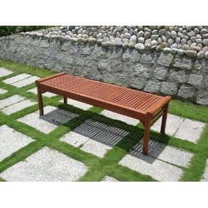  Outdoor Wood Backless Bench Patio, Lawn & Garden