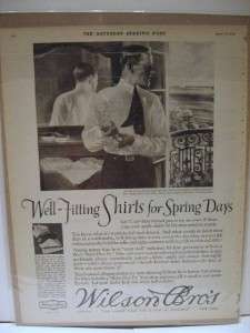 Vintage 1920s Wilson Bros. Clothing Magazine Ads  