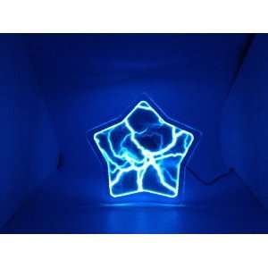    Star Luminglas BLUE Plasma Glass Disk Night Light