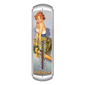   Rose Pinup Girls Thermometer   Victory Vintage Signs