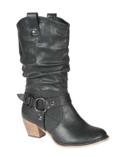 STORY Wild 02 Womens Mid calf Cowboy boots shoes  