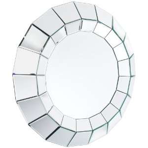 Twos Company Ainsworth Bevel Frame Round Wall Mirror  