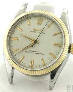 ROLEX OYSTER PERPETUAL 6581 VINTAGE 1954 SS/14K GOLD AUTOMATIC MENS 