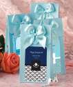 60   Personalized Blue Wedding Favor Boxes   Bags  