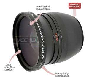 Wide Angle Lens +ADAPTER FOR SONY DSC H7 DSC H9 DSC H50  