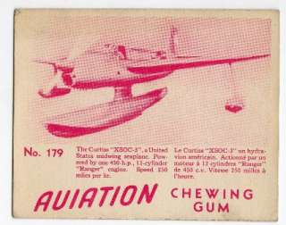 1942 World Wide Gum Aviation Gum #179  