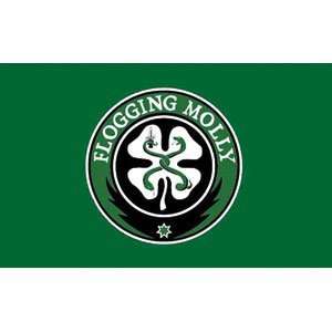  Flogging Molly Green Logo Fabric Poster Flag