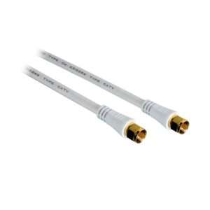 com Vanco FFRG6U25W RG6 F Type Plug to F Type Plug Coaxial Cable 