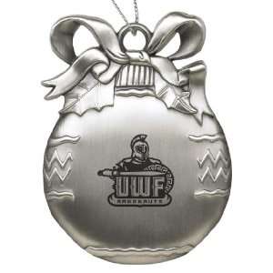 University of West Florida   Pewter Christmas Tree Ornament   Silver