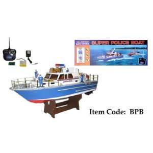   Radio Control Boat   RC Super Police Remote Control Boat: Toys & Games