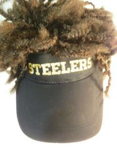 STEELERS Hat With Hair Troy Polamalu Visor Dreadlocks  