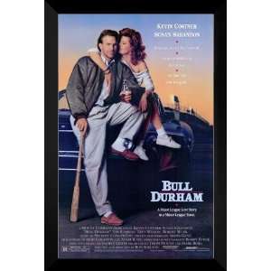   Bull Durham FRAMED 27x40 Movie Poster: Kevin Costner: Home & Kitchen