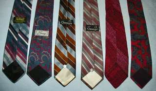 Vintage Mens Wide Tie 3   3.5 wide polyester, madder Wemlon, Omega 