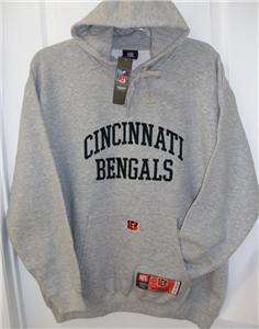 Cincinatti BENGALS Grey NFL HOODIE Patches SEWN 2XL NWT  
