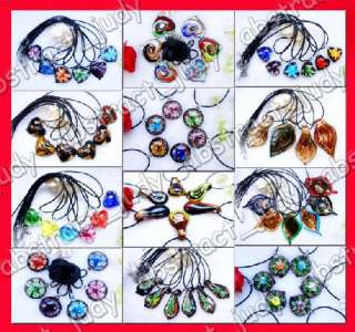 70strands Mix Styles Lampwork Glass Pendant Necklaces  