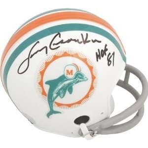  Larry Csonka Miami Dolphins Autographed Throwback Mini 