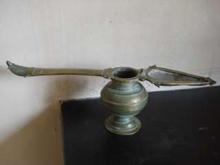 Antique Hindu Temple Vessel Incense Burner Oil Lamp NR  