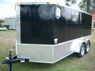 7x14 enclosed double motorcycle trailer black ATP sport motorcycle 
